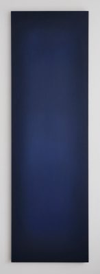 middle bright blues, 230 x 70 cm, Öl auf Leinwand, II-2018