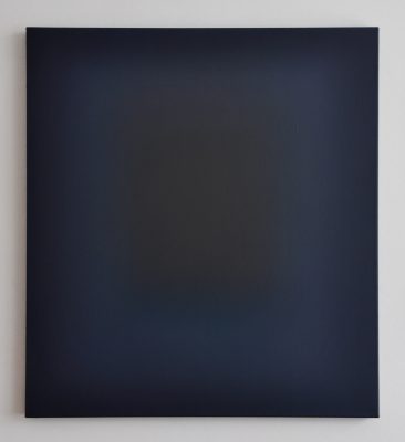 blue and brown, 100 x 90 cm, Öl auf Leinwand, III-2018