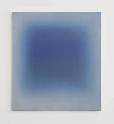 middle deep blues, 100 x 90 cm, Öl auf Leinwand, I-2019