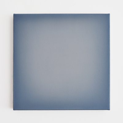 middle bright blue, 40 x 40 cm, Öl auf Leinwand, II-2019
