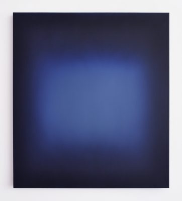 middle deep bright blue, 100 x 90 cm, Öl auf Leinwand, IV-2019