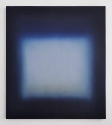 dark blue and white / Floating, 100 x 90 cm, Öl auf Leinwand, II-2021