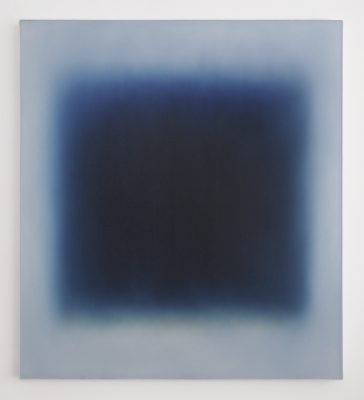 middle dark blue / Floating, 100 x 90 cm, Öl auf Leinwand, II-2021