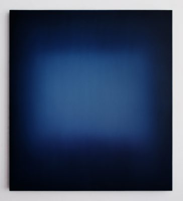 dark blue and violet / Floating, 100 x 90 cm, Öl auf Leinwand, X-2021