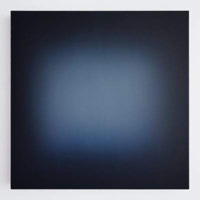 black, white, blue, 60 x 60 cm, Öl auf Leinwand, III-2022